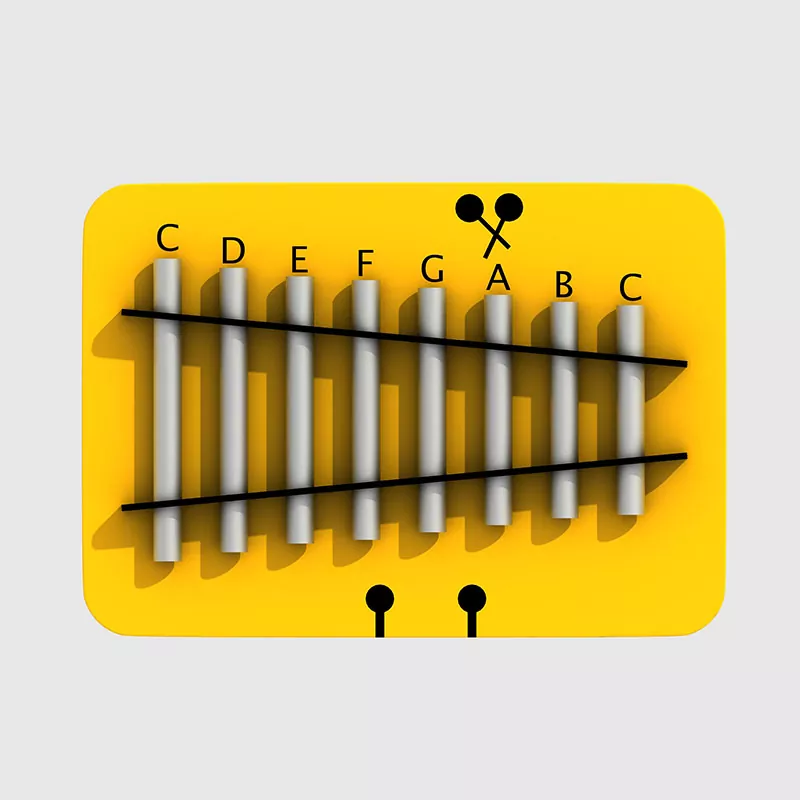 Pagoda Bells ළමයි, බාලාංශ වානිජ ක්‍රීඩා පිටියේ සංගීත භාණ්ඩ